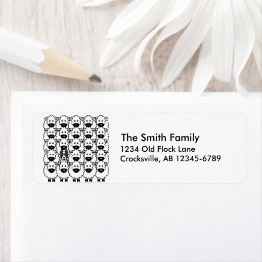 Band in de schapen etiket (Insitu)