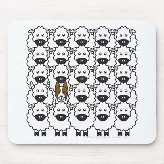 Band in de schapen muismat (Voorkant)