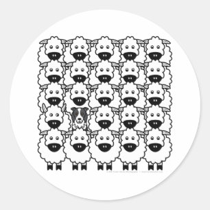 Band in de schapen ronde sticker