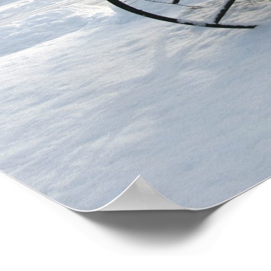 Band in de sneeuw poster (Hoek)