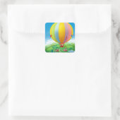 Band in de wind vierkante sticker (Tas)