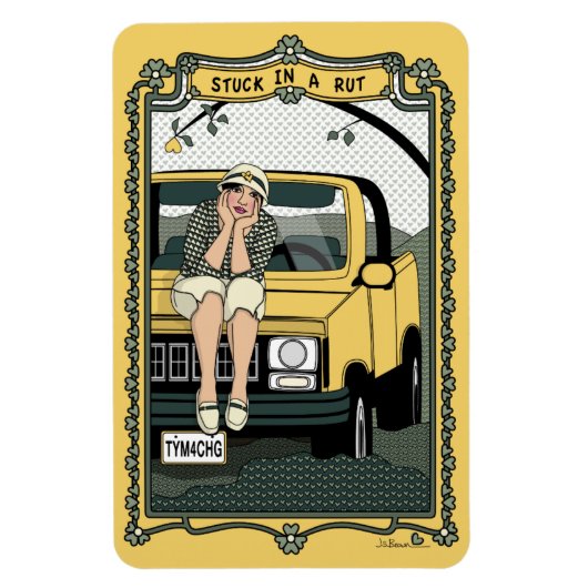 Band in een Rut_C_4x6 koelkast Magneet (Verticaal)