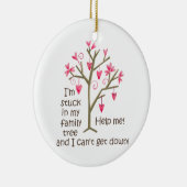 Band in familieboom keramisch ornament (Rechts)