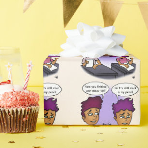 Band in potlood cadeaupapier