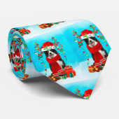 Band in sneeuw met kerstcadeaus stropdas (Opgerold)