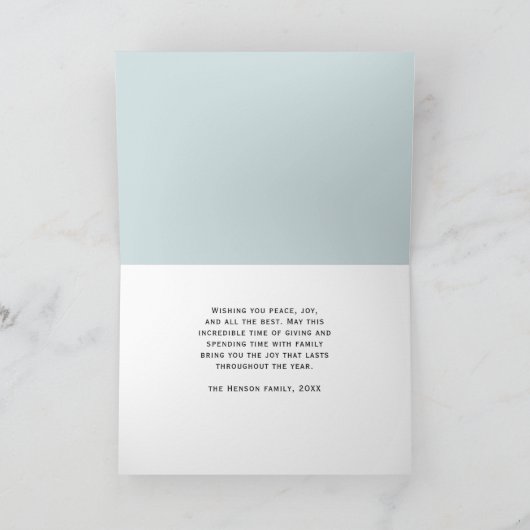 Band in wintersneeuwkerstboom kaart (Binnen)