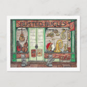 Band Instrument Music Shop Waterverf Briefkaart (Voorkant)