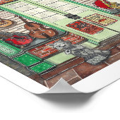 Band Instrument Music Shop Waterverf Poster (Hoek)