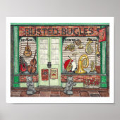 Band Instrument Music Shop Waterverf Poster (Voorkant)