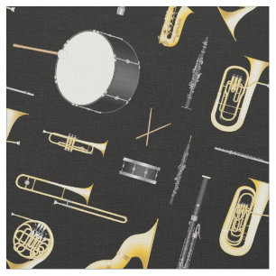 Band Instruments Musician Teacher Room Decor Stof