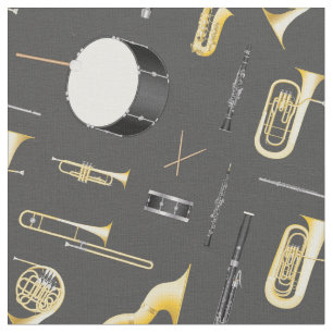 Band Instruments Musician Teacher Room Decor Stof