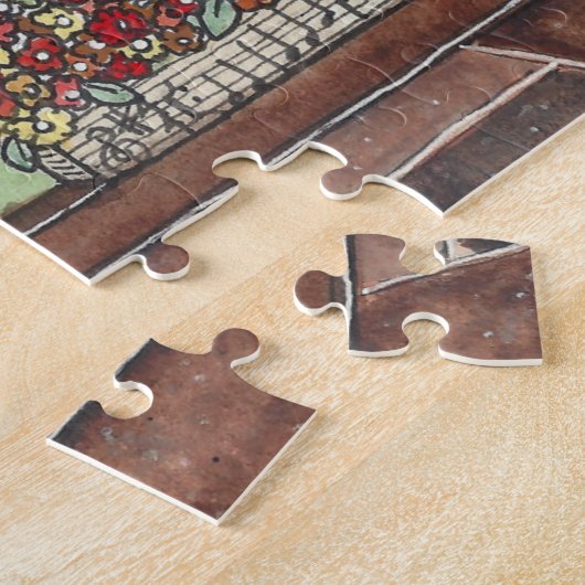 Band Instruments Muziek Winkelen Waterverf Legpuzzel (Zijkant)