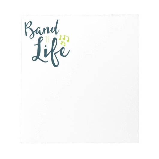 Band is de Life Marching Band Gift Notitieblok (Voorkant)