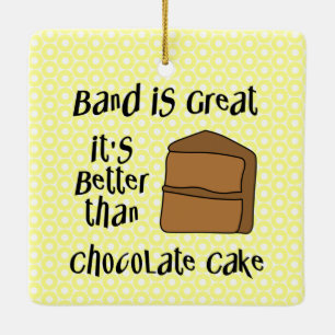 Band is geweldig keramisch ornament