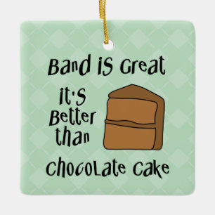 Band is geweldig keramisch ornament