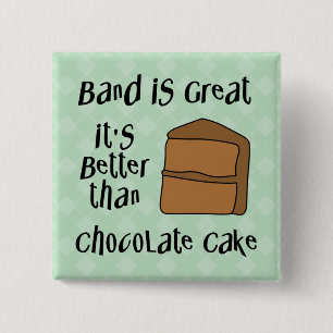 Band is geweldig vierkante button 5,1 cm