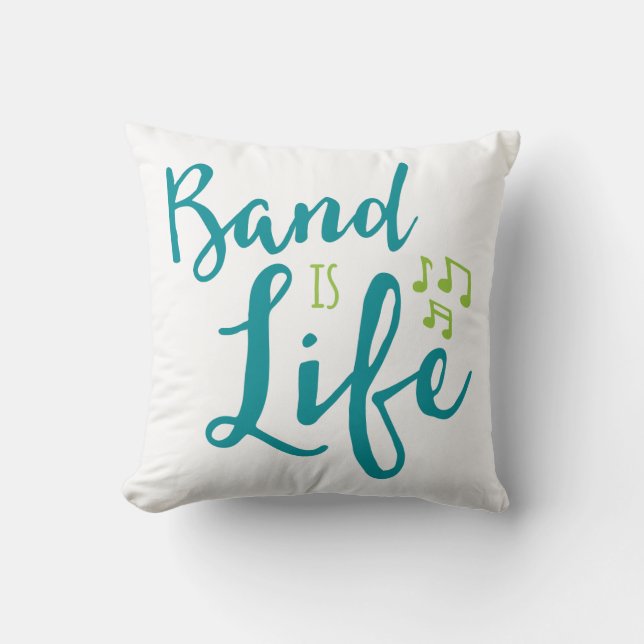 Band is Life Musician Gift Marching Band Geek Kussen (Voorkant)