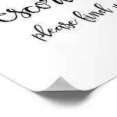 Band Kaarten voor bruiloft | Calligrafie Poster (Hoek)