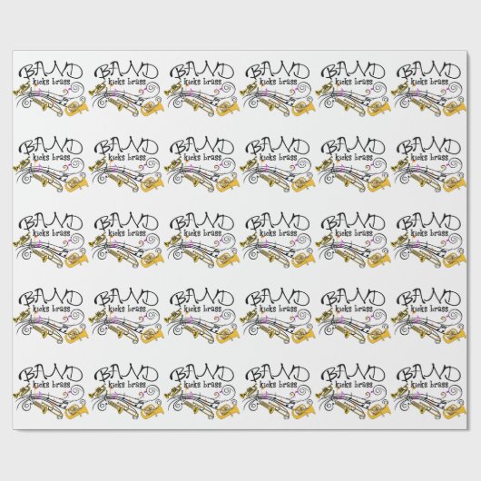 Band Kicks Brass Cadeaupapier (Vlak)