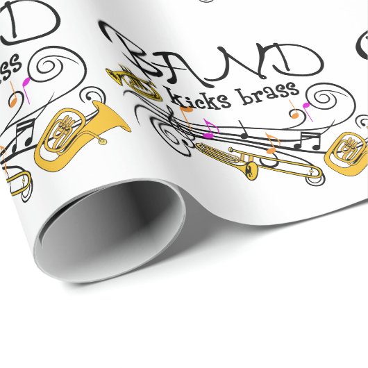 Band Kicks Brass Cadeaupapier (Rol Hoek)