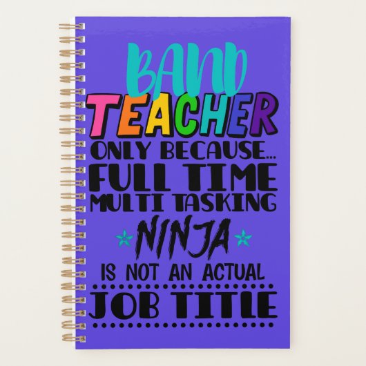 Band-leraar alleen omdat fulltime multitasking planner (Voorkant)