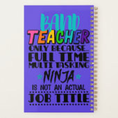 Band-leraar alleen omdat fulltime multitasking planner (Achterkant)