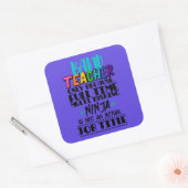 Band-leraar alleen omdat fulltime multitasking vierkante sticker (Envelop)