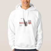 Band/Liefde/Saxofoons Rock Hoodie (Voorkant)