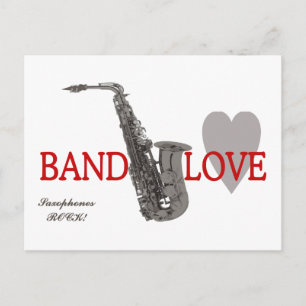 Band Love/ Saxophone Briefkaart