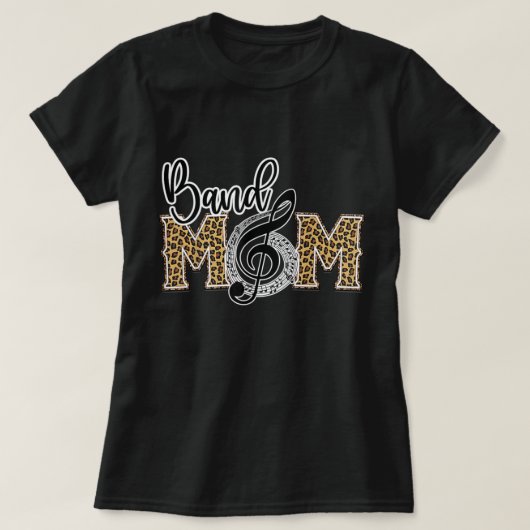 Band Ma Leopard Print Proud Band Mam Musical Marc T-shirt (Design voorkant)