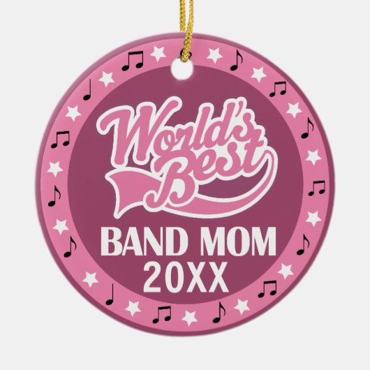 Band mam Gepersonaliseerd Bedankt Gift Keramisch Ornament (Voorkant)