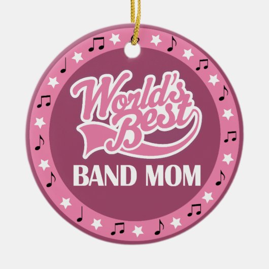 Band Mam Gift voor haar Keramisch Ornament (Voorkant)
