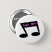 Band mam Music Note Ronde Button 5,7 Cm (Voorkant /achterkant)
