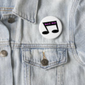 Band mam Music Note Ronde Button 5,7 Cm (In situ)