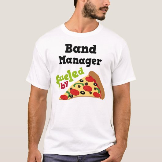 Band Manager (Funny) Pizza T Shirt (Voorkant)
