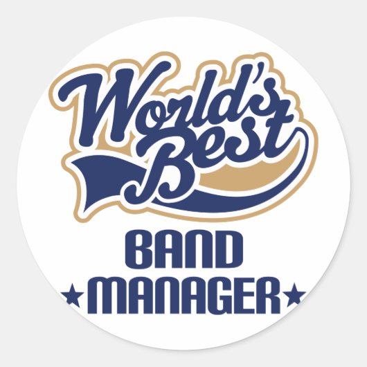 Band Manager Gift Ronde Sticker (Voorkant)
