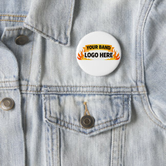 🎵 Band Merch Knop | Aangepast Band Logo Ronde Button 5,7 Cm