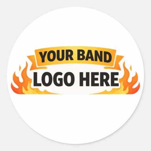 🎵 Band Merch Sticker | Aangepast Band Logo (Voorkant)