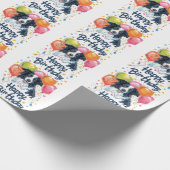 Band met ballonnen cadeaupapier (Hoek)