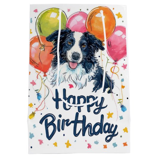 Band met ballonnen medium cadeauzakje (Achterkant)