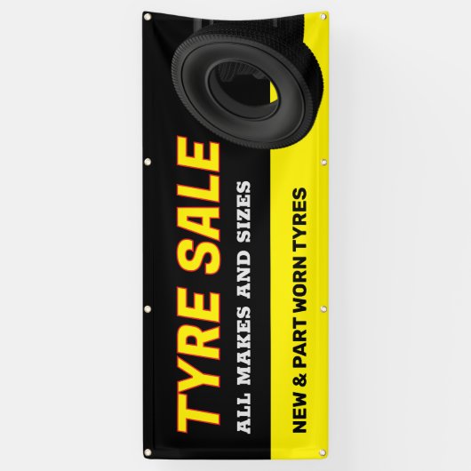 Band met banden sale spandoek (Verticaal)