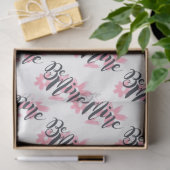 Band met bloemen en papier voor harten (Geschenk)