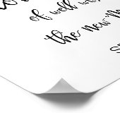 Band met bruinkoolborrels | Eenvoudige kalligrafie Poster (Hoek)