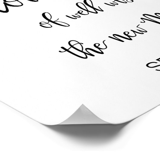 Band met bruinkoolborrels | Eenvoudige kalligrafie Poster (Hoek)