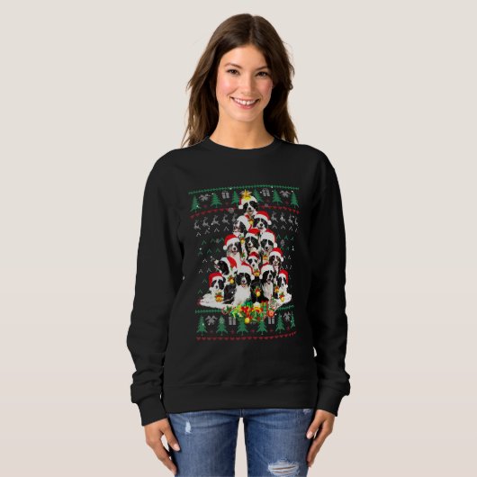 Band met Collie Kerstmis Oegly Sweater Dog Pupp (Voorkant volledig)