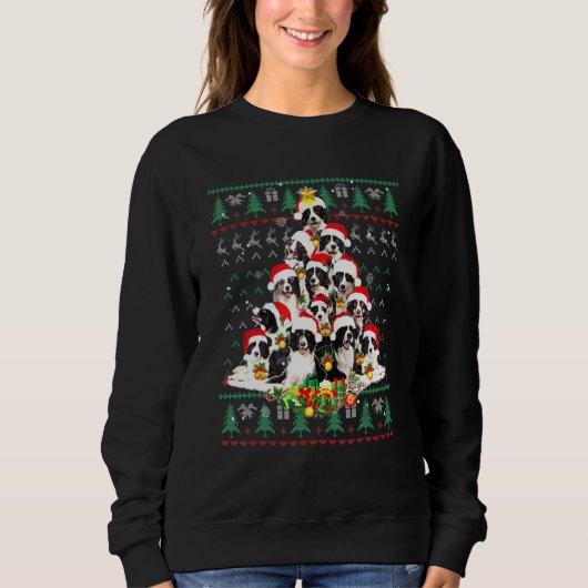 Band met Collie Kerstmis Oegly Sweater Dog Pupp (Voorkant)