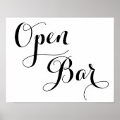 Band met open borden zwart en wit poster (Voorkant)