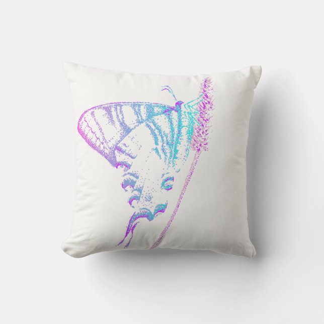 Band met schroefdraad voor vlinder, blauwgroen en  kussen (Voorkant)