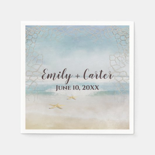 Band met staartvis in de Atlantische Oceaan Servet (Voorkant)