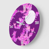 Band met vlinders - orchidee, amethyst grote klok (Hoek)